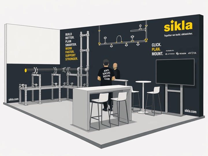 EXFAIR Sikla: custom brand space with product staging